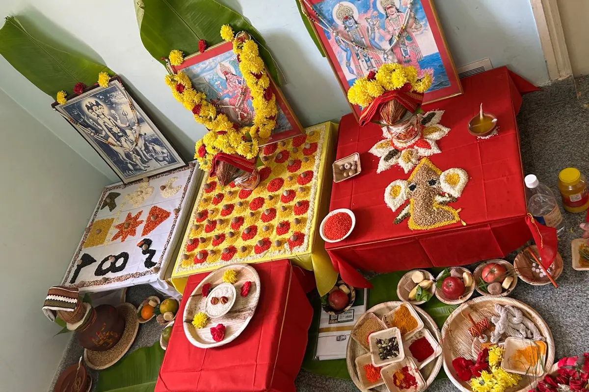 Traditional Mool Shanti and Sattaisa Puja setup in Bangalore
